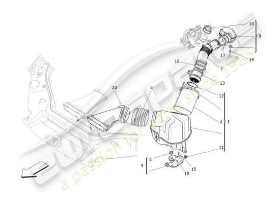 a part diagram from the Maserati Levante (2020) parts catalogue