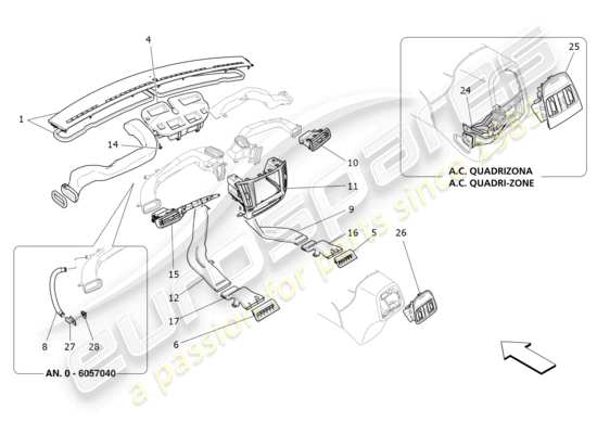 a part diagram from the Maserati Levante (2020) parts catalogue