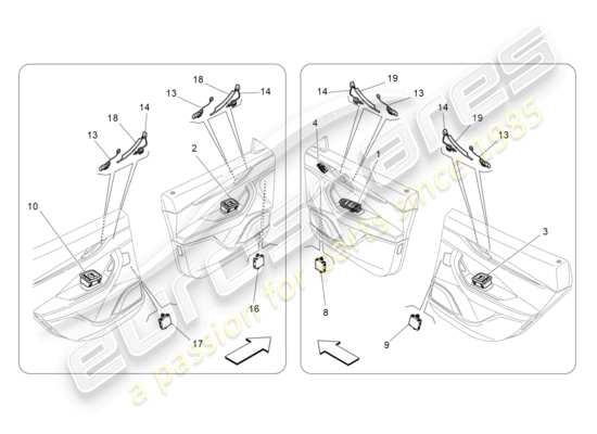 a part diagram from the Maserati Levante parts catalogue