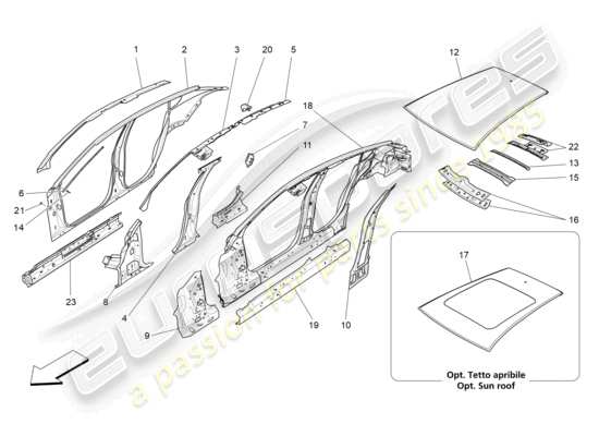 a part diagram from the Maserati Levante (2020) parts catalogue