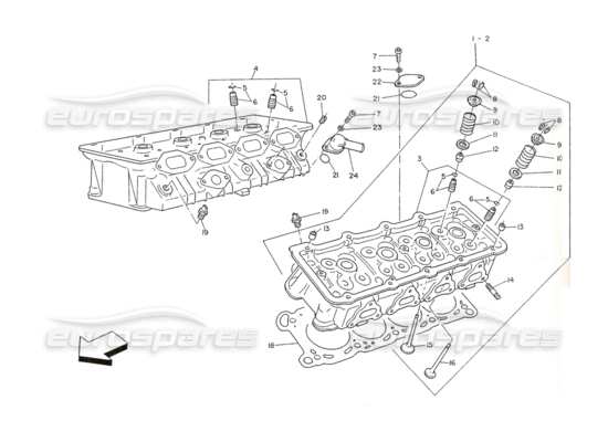 a part diagram from the Maserati Shamal parts catalogue