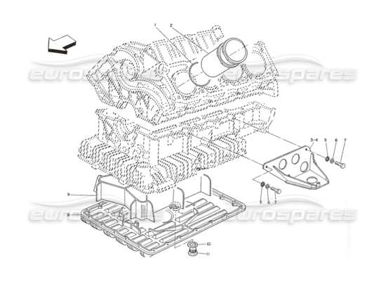 a part diagram from the Maserati Shamal parts catalogue