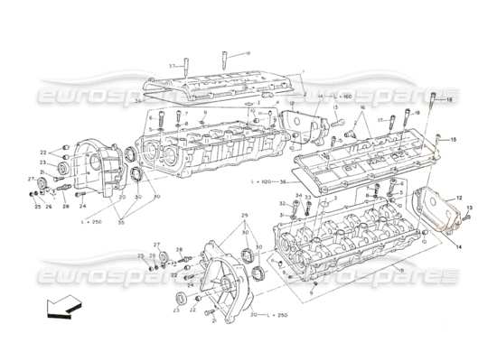 a part diagram from the Maserati Shamal parts catalogue