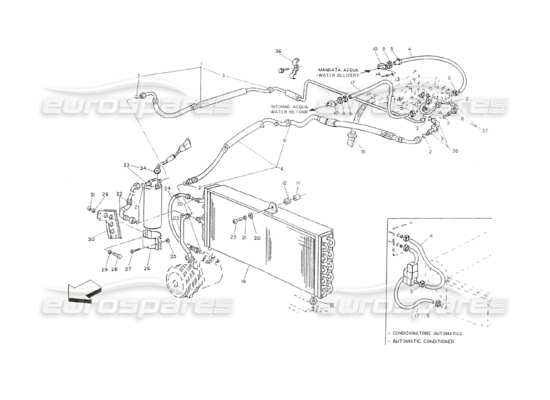 a part diagram from the Maserati Shamal parts catalogue