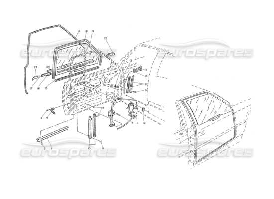 a part diagram from the Maserati Shamal parts catalogue