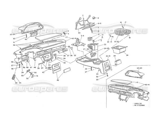 a part diagram from the Maserati Shamal parts catalogue