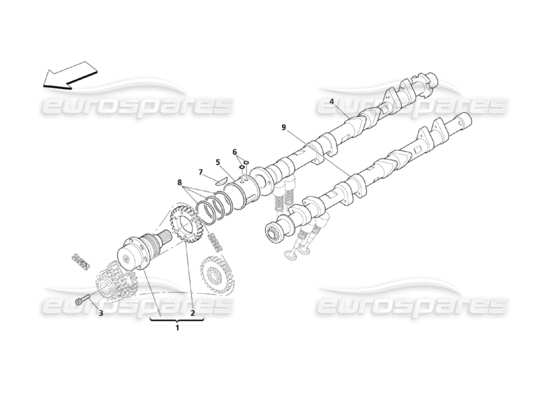 a part diagram from the Maserati Quattroporte M139 (2005-2013) parts catalogue