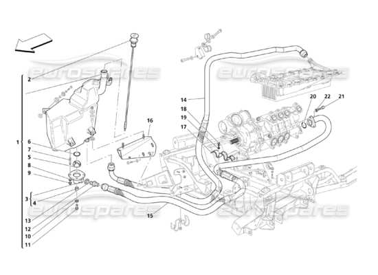 a part diagram from the Maserati Quattroporte M139 (2005-2013) parts catalogue