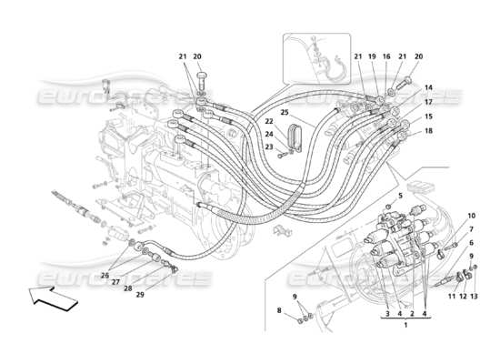 a part diagram from the Maserati Quattroporte M139 (2005-2013) parts catalogue