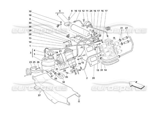 a part diagram from the Maserati Quattroporte M139 (2005-2013) parts catalogue