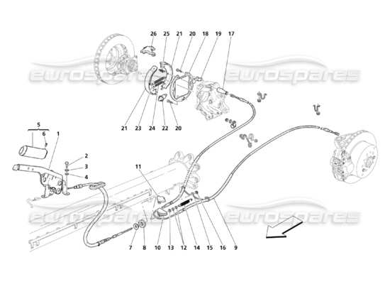 a part diagram from the Maserati Quattroporte M139 (2005-2013) parts catalogue
