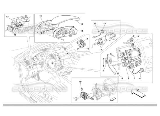 a part diagram from the Maserati Quattroporte M139 (2005-2013) parts catalogue