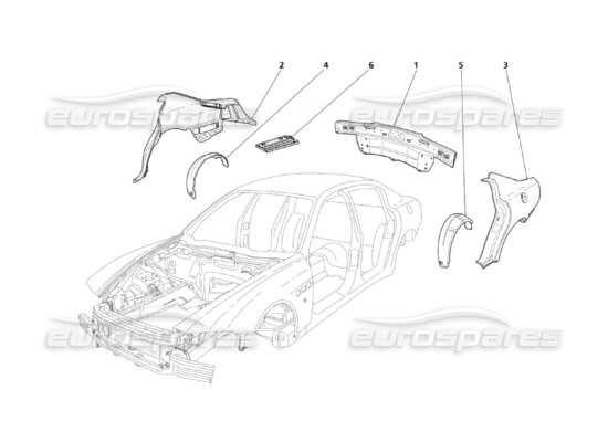 a part diagram from the Maserati Quattroporte M139 (2005-2013) parts catalogue