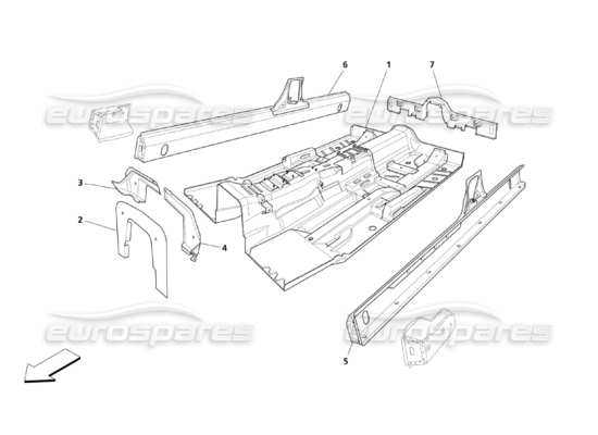 a part diagram from the Maserati Quattroporte M139 (2005-2013) parts catalogue