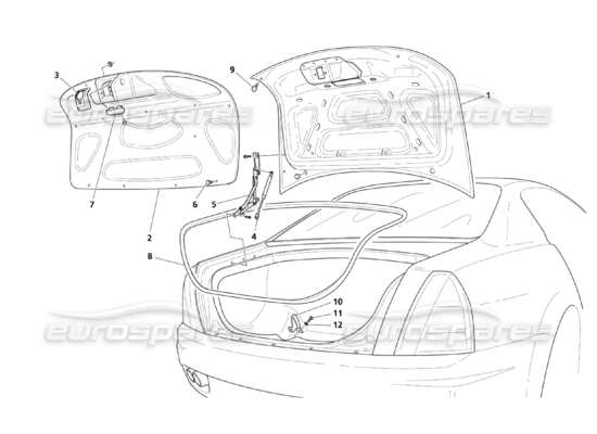 a part diagram from the Maserati Quattroporte M139 (2005-2013) parts catalogue