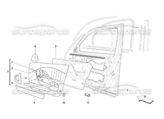 a part diagram from the Maserati QTP. (2003) 4.2 parts catalogue