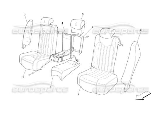 a part diagram from the Maserati QTP. (2003) 4.2 parts catalogue