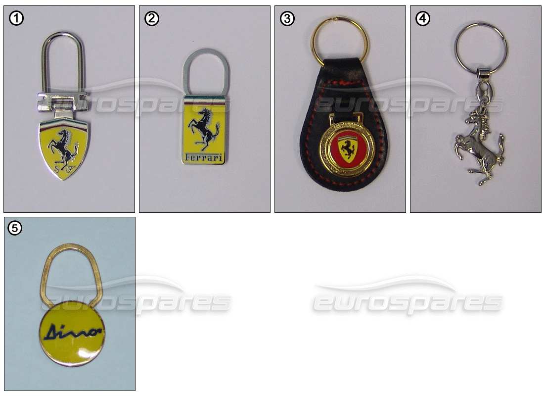 Ferrari Miscellaneous Ferrari Key Rings Parts Diagram