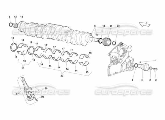 a part diagram from the Lamborghini Murcielago parts catalogue