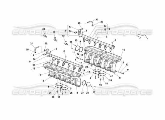 a part diagram from the Lamborghini Murcielago parts catalogue