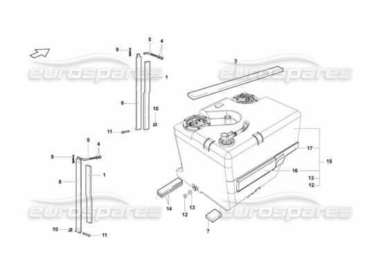 a part diagram from the Lamborghini Murcielago LP670 parts catalogue