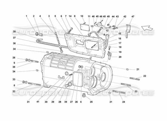 a part diagram from the Lamborghini Murcielago LP670 parts catalogue