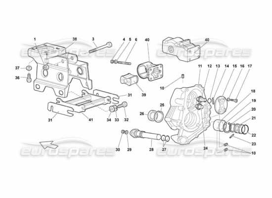 a part diagram from the Lamborghini Murcielago parts catalogue