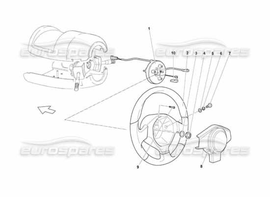 a part diagram from the Lamborghini Murcielago parts catalogue