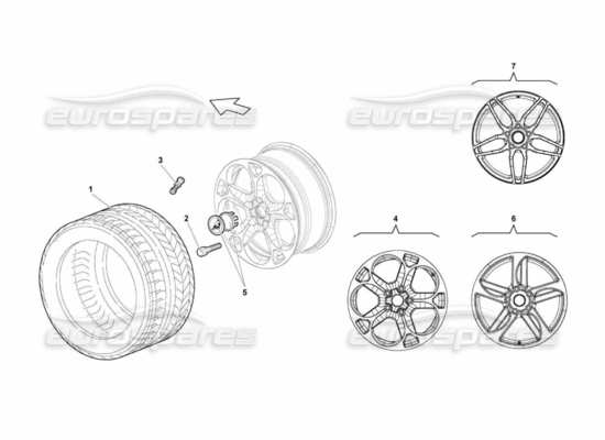 a part diagram from the Lamborghini Murcielago parts catalogue