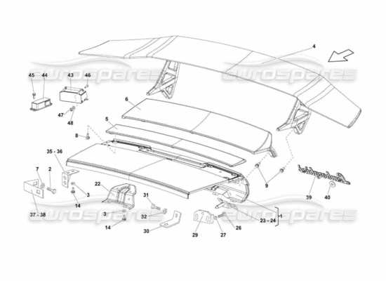 a part diagram from the Lamborghini Murcielago LP670 parts catalogue