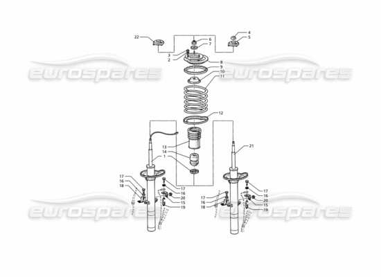 a part diagram from the Maserati Ghibli 2.8 GT (Variante) parts catalogue