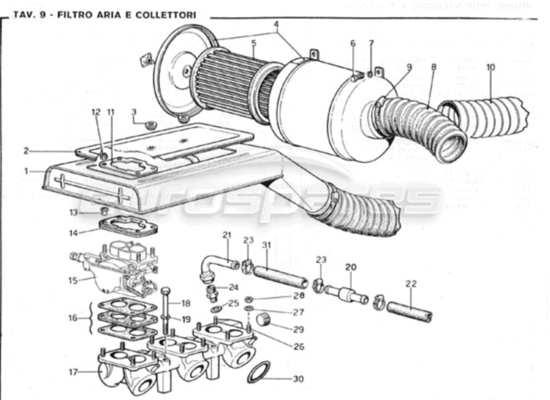 a part diagram from the Ferrari 246 GT Series 1 parts catalogue