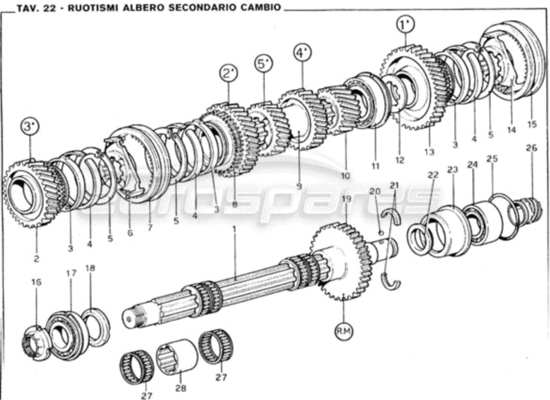 a part diagram from the Ferrari 246 parts catalogue