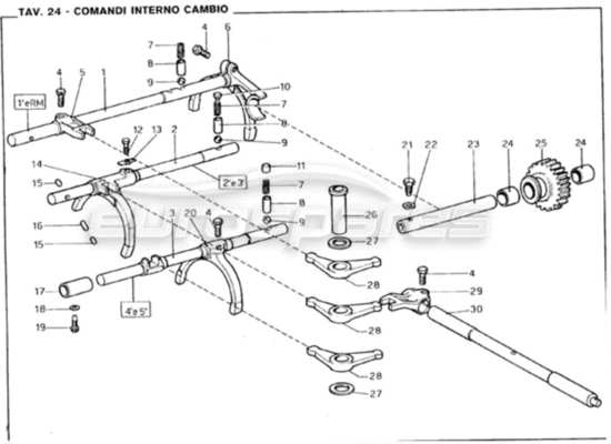 a part diagram from the Ferrari 246 GT Series 1 parts catalogue