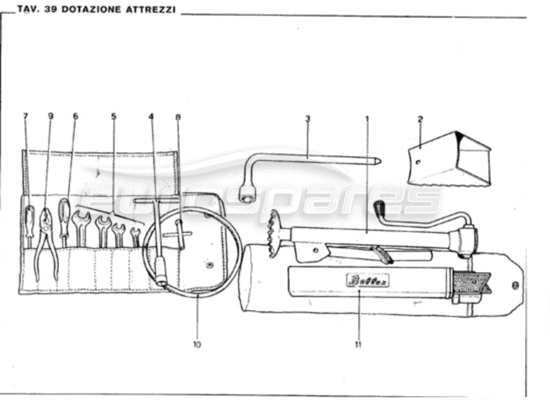 a part diagram from the Ferrari 246 GT Series 1 parts catalogue