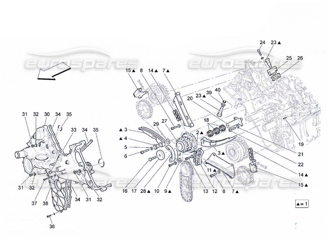 Maserati QTP. (2010) 4.2 timing Parts Diagram