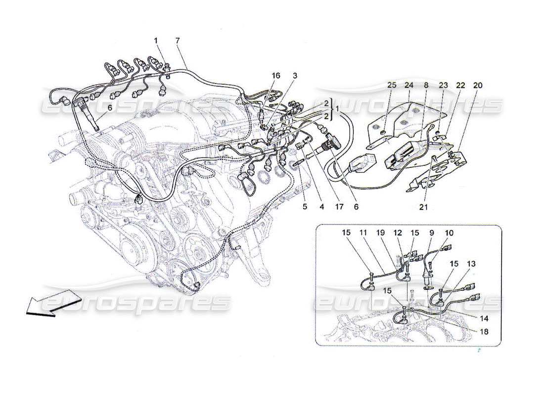 Maserati QTP. (2010) 4.2 electronic control: injection and engine timing control Part Diagram