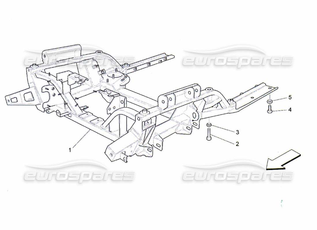Maserati QTP. (2010) 4.2 front underchassis Parts Diagram