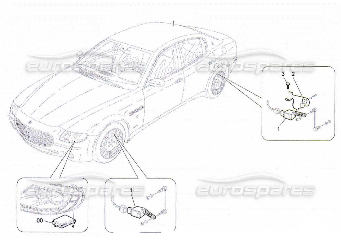 Maserati QTP. (2010) 4.2 lighting system control Parts Diagram