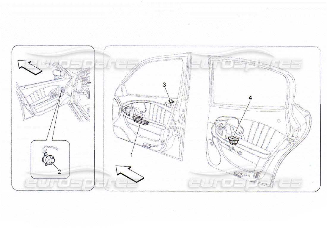 Maserati QTP. (2010) 4.2 door devices Part Diagram