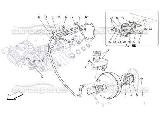 a part diagram from the Maserati Quattroporte M139 (2005-2013) parts catalogue