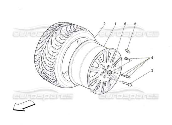 a part diagram from the Maserati Quattroporte M139 (2005-2013) parts catalogue