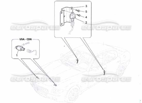 a part diagram from the Maserati Quattroporte M139 (2005-2013) parts catalogue