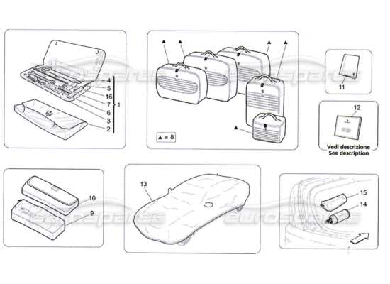 a part diagram from the Maserati Quattroporte M139 (2005-2013) parts catalogue