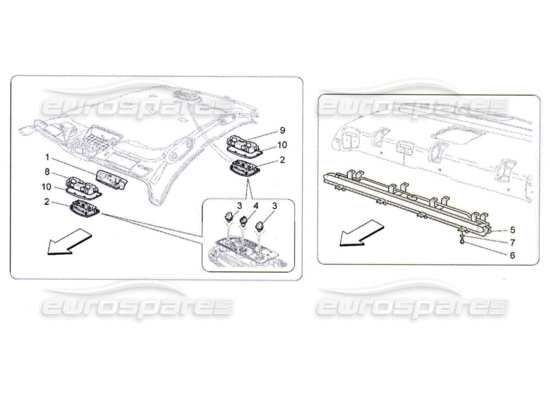 a part diagram from the Maserati Quattroporte M139 (2005-2013) parts catalogue