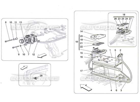 a part diagram from the Maserati Quattroporte M139 (2005-2013) parts catalogue