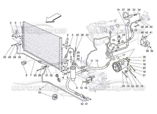 a part diagram from the Maserati Quattroporte M139 (2005-2013) parts catalogue