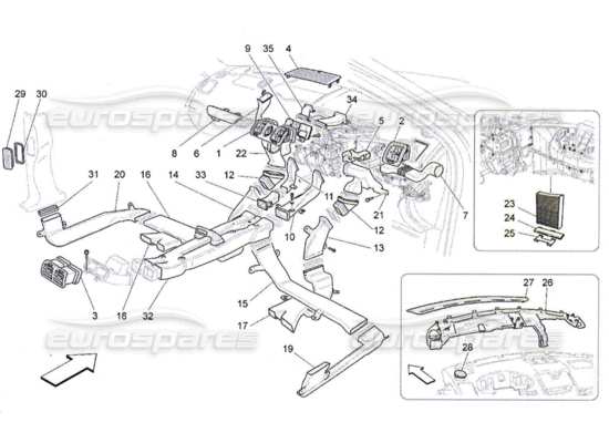 a part diagram from the Maserati Quattroporte M139 (2005-2013) parts catalogue