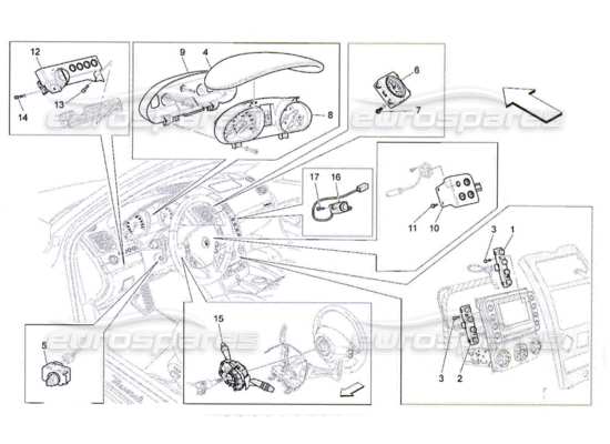 a part diagram from the Maserati Quattroporte M139 (2005-2013) parts catalogue