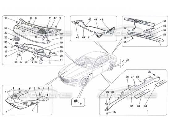 a part diagram from the Maserati QTP. (2010) 4.2 parts catalogue